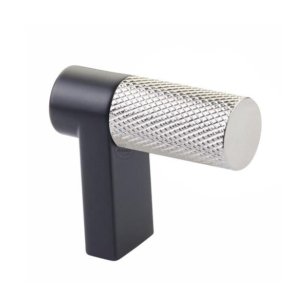 Emtek - Select Cabinet Finger Pull 1-1/2 Inch overall, Rectangular Stem, Knurled Bar
