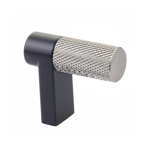 Emtek - Select Cabinet Finger Pull 1-1/2 Inch overall, Rectangular Stem, Knurled Bar