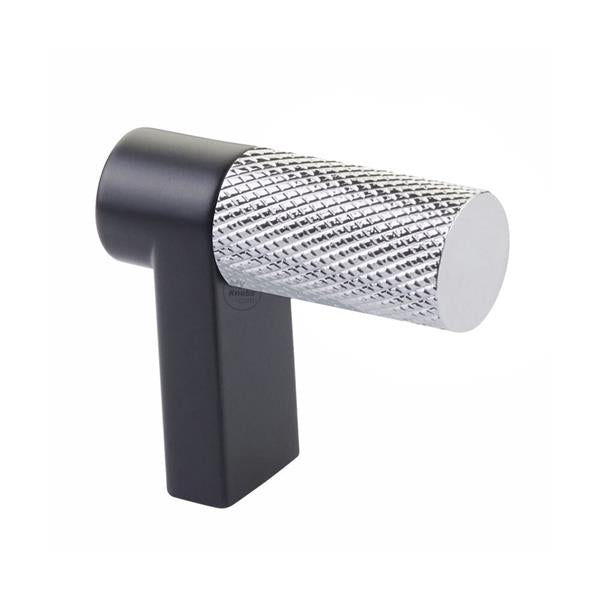Emtek - Select Cabinet Finger Pull 1-1/2 Inch overall, Rectangular Stem, Knurled Bar