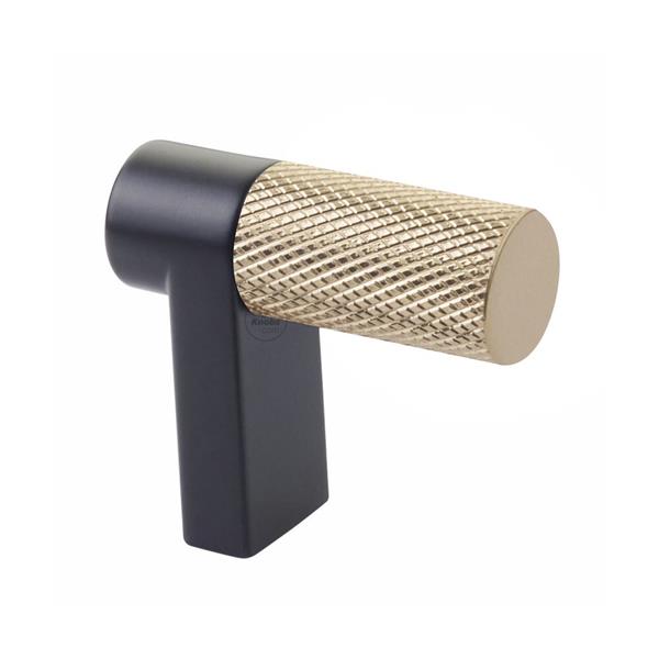 Emtek - Select Cabinet Finger Pull 1-1/2 Inch overall, Rectangular Stem, Knurled Bar