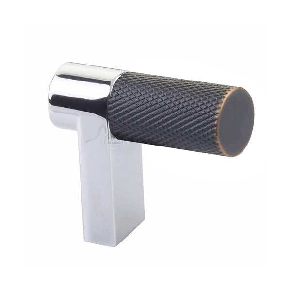 Emtek - Select Cabinet Finger Pull 1-1/2 Inch overall, Rectangular Stem, Knurled Bar