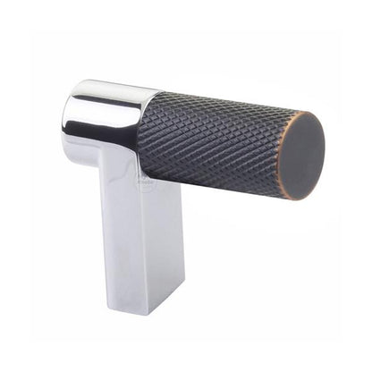 Emtek - Select Cabinet Finger Pull 1-1/2 Inch overall, Rectangular Stem, Knurled Bar