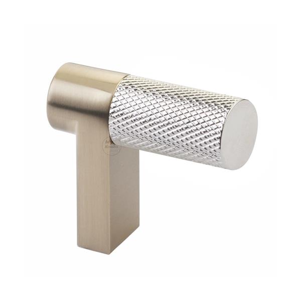 Emtek - Select Cabinet Finger Pull 1-1/2 Inch overall, Rectangular Stem, Knurled Bar