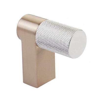 Emtek - Select Cabinet Finger Pull 2 Inch overall, Rectangular Stem, Knurled Bar