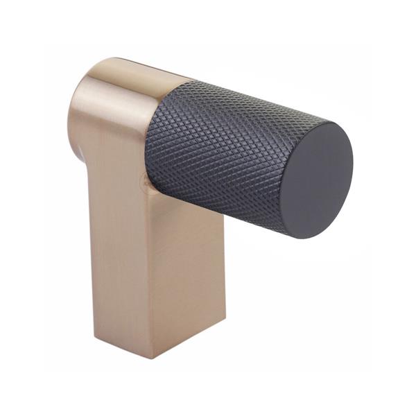 Emtek - Select Cabinet Finger Pull 2 Inch overall, Rectangular Stem, Knurled Bar