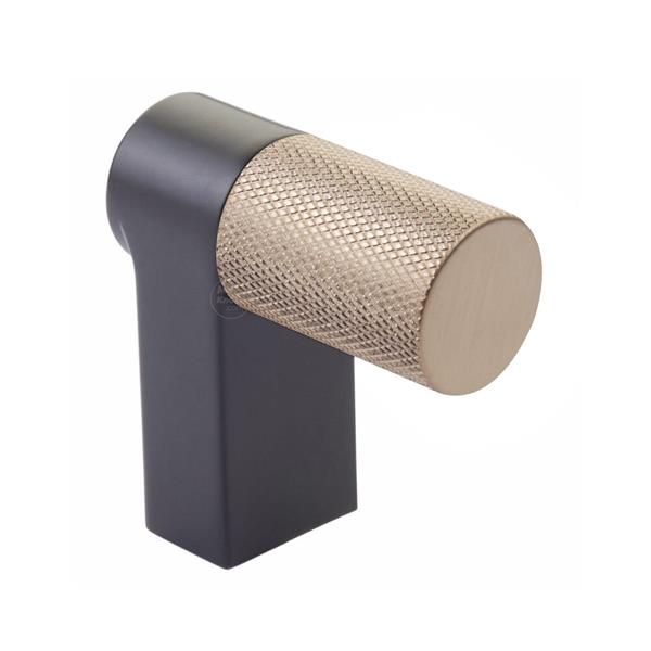 Emtek - Select Cabinet Finger Pull 2 Inch overall, Rectangular Stem, Knurled Bar