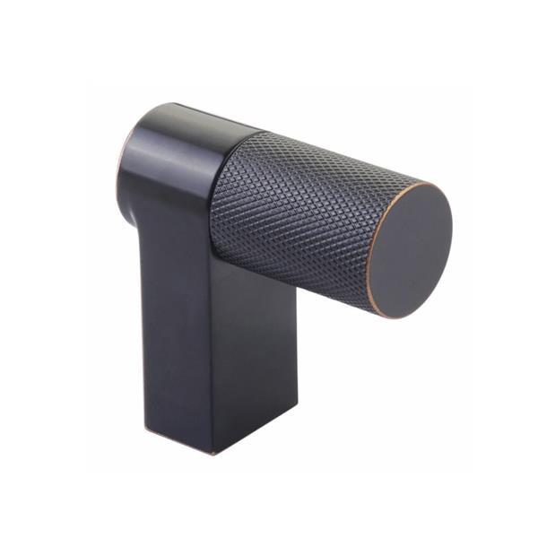 Emtek - Select Cabinet Finger Pull 2 Inch overall, Rectangular Stem, Knurled Bar