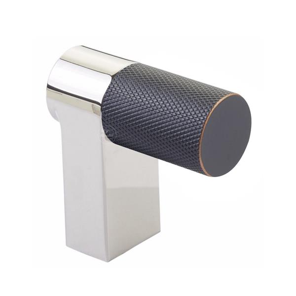 Emtek - Select Cabinet Finger Pull 2 Inch overall, Rectangular Stem, Knurled Bar