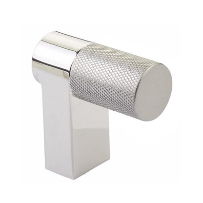 Emtek - Select Cabinet Finger Pull 2 Inch overall, Rectangular Stem, Knurled Bar