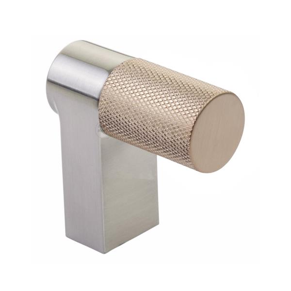 Emtek - Select Cabinet Finger Pull 2 Inch overall, Rectangular Stem, Knurled Bar