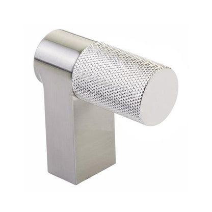 Emtek - Select Cabinet Finger Pull 2 Inch overall, Rectangular Stem, Knurled Bar