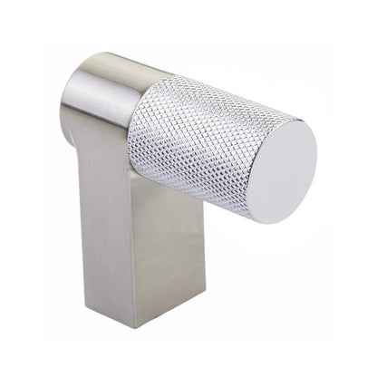 Emtek - Select Cabinet Finger Pull 2 Inch overall, Rectangular Stem, Knurled Bar