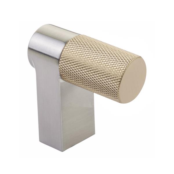 Emtek - Select Cabinet Finger Pull 2 Inch overall, Rectangular Stem, Knurled Bar