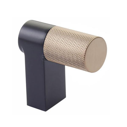 Emtek - Select Cabinet Finger Pull 2 Inch overall, Rectangular Stem, Knurled Bar