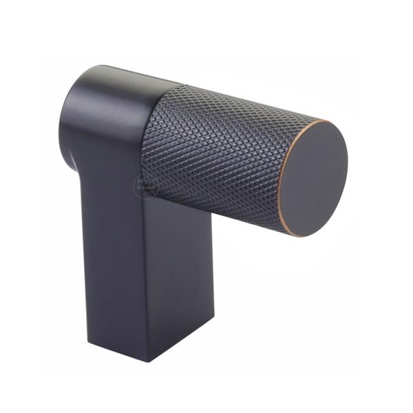 Emtek - Select Cabinet Finger Pull 2 Inch overall, Rectangular Stem, Knurled Bar