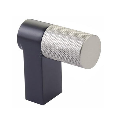 Emtek - Select Cabinet Finger Pull 2 Inch overall, Rectangular Stem, Knurled Bar