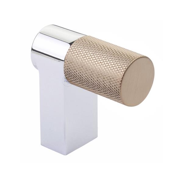 Emtek - Select Cabinet Finger Pull 2 Inch overall, Rectangular Stem, Knurled Bar