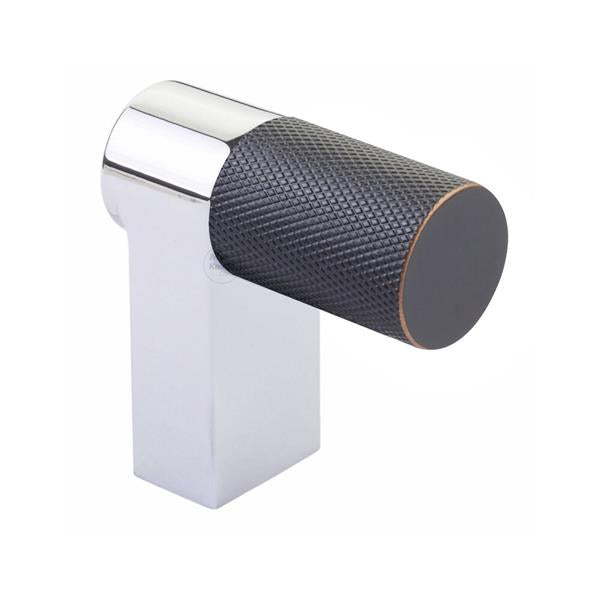 Emtek - Select Cabinet Finger Pull 2 Inch overall, Rectangular Stem, Knurled Bar