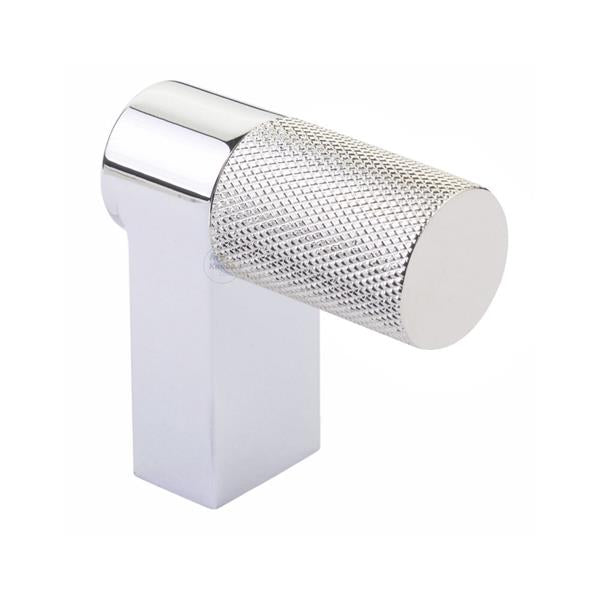 Emtek - Select Cabinet Finger Pull 2 Inch overall, Rectangular Stem, Knurled Bar