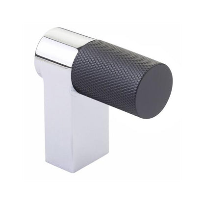 Emtek - Select Cabinet Finger Pull 2 Inch overall, Rectangular Stem, Knurled Bar