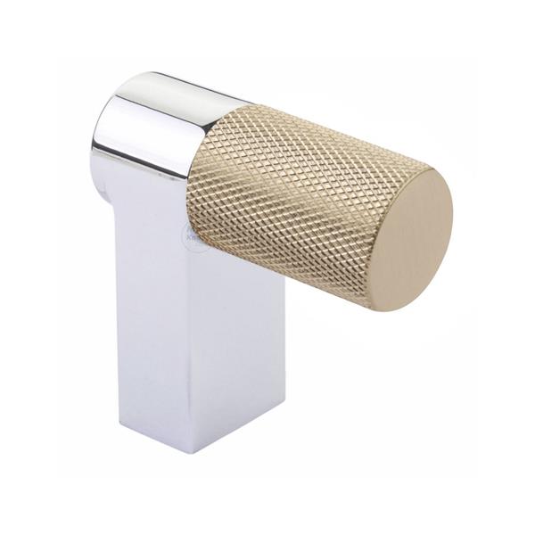 Emtek - Select Cabinet Finger Pull 2 Inch overall, Rectangular Stem, Knurled Bar