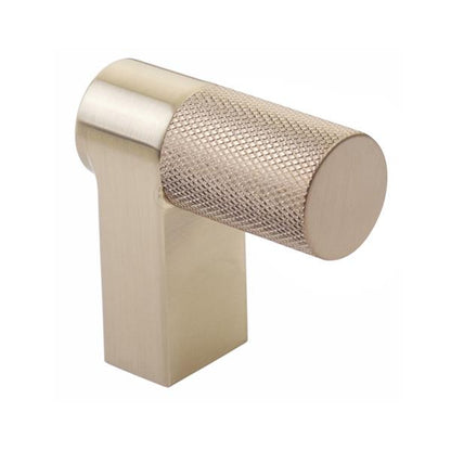 Emtek - Select Cabinet Finger Pull 2 Inch overall, Rectangular Stem, Knurled Bar