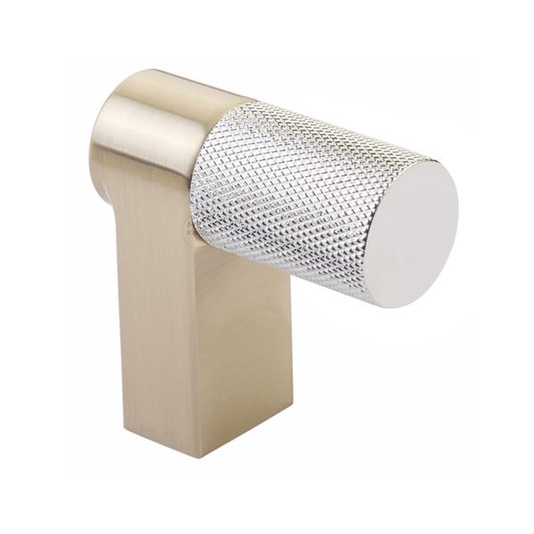 Emtek - Select Cabinet Finger Pull 2 Inch overall, Rectangular Stem, Knurled Bar