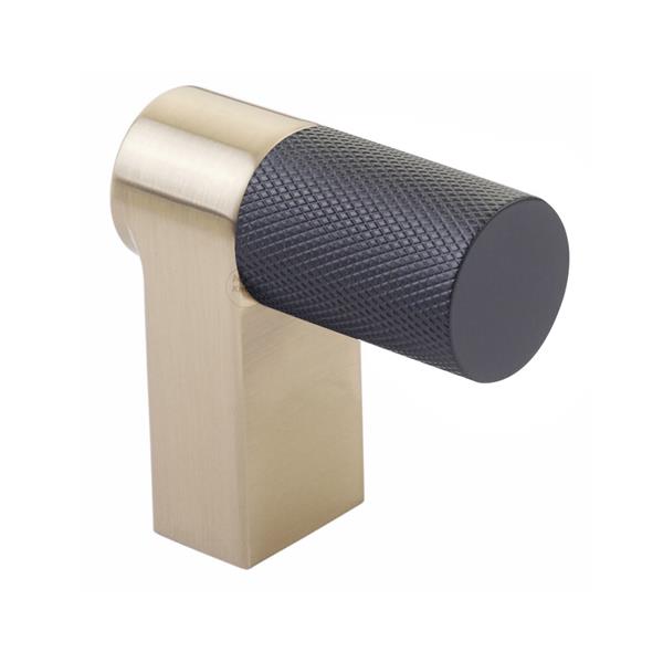 Emtek - Select Cabinet Finger Pull 2 Inch overall, Rectangular Stem, Knurled Bar