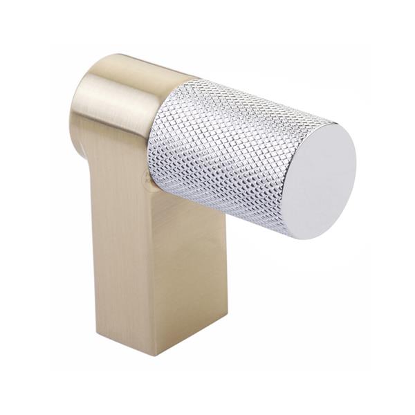 Emtek - Select Cabinet Finger Pull 2 Inch overall, Rectangular Stem, Knurled Bar