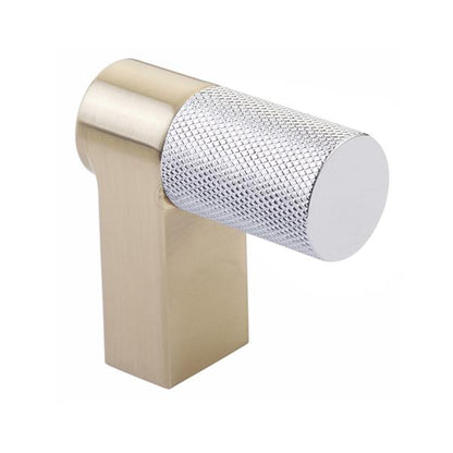 Emtek - Select Cabinet Finger Pull 2 Inch overall, Rectangular Stem, Knurled Bar