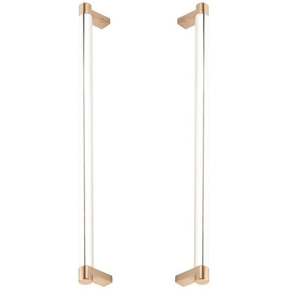 Emtek - Back to Back, Select Appliance Pull 12 Inch C-C, Rectangular Stem, Smooth Bar
