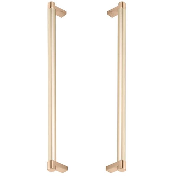 Emtek - Glass Shower Door Back to Back, Select Appliance Pull 12 Inch C-C, Rectangular Stem, Smooth Bar