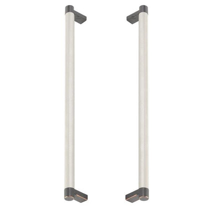 Emtek - Back to Back, Select Appliance Pull 12 Inch C-C, Rectangular Stem, Knurled Bar