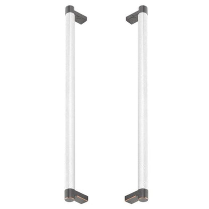 Emtek - Glass Shower Door Back to Back, Select Appliance Pull 12 Inch C-C, Rectangular Stem, Knurled Bar