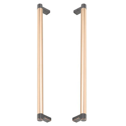 Emtek - Back to Back, Select Appliance Pull 12 Inch C-C, Rectangular Stem, Smooth Bar