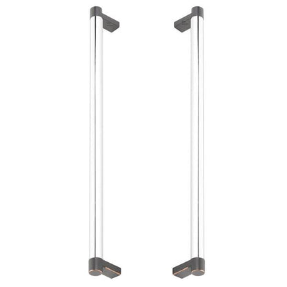 Emtek - Back to Back, Select Appliance Pull 12 Inch C-C, Rectangular Stem, Smooth Bar