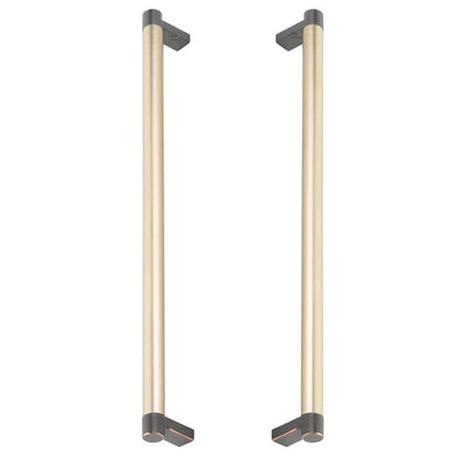 Emtek - Back to Back, Select Appliance Pull 12 Inch C-C, Rectangular Stem, Smooth Bar