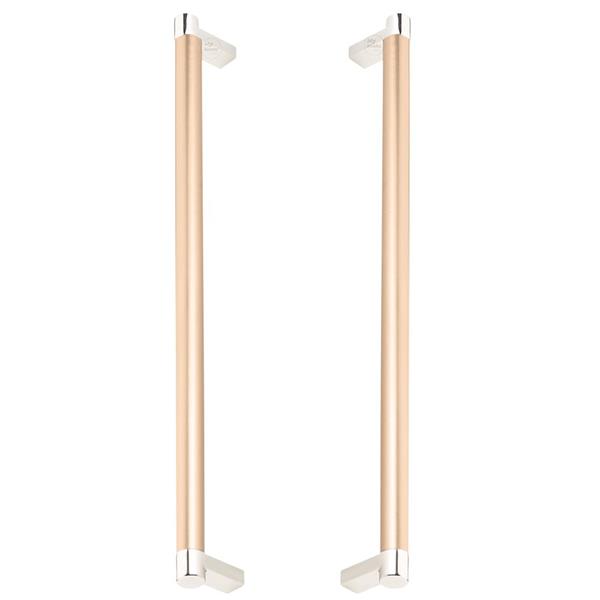Emtek - Back to Back, Select Appliance Pull 12 Inch C-C, Rectangular Stem, Smooth Bar