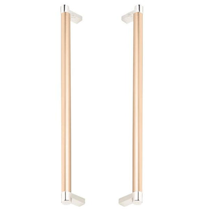 Emtek - Back to Back, Select Appliance Pull 12 Inch C-C, Rectangular Stem, Smooth Bar