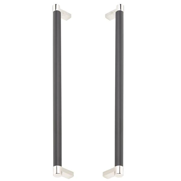 Emtek - Back to Back, Select Appliance Pull 12 Inch C-C, Rectangular Stem, Smooth Bar