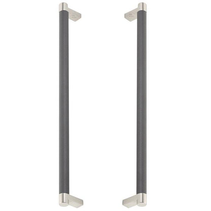 Emtek - Back to Back, Select Appliance Pull 12 Inch C-C, Rectangular Stem, Knurled Bar