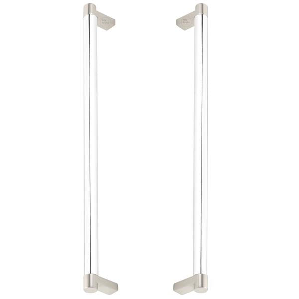 Emtek - Back to Back, Select Appliance Pull 12 Inch C-C, Rectangular Stem, Smooth Bar