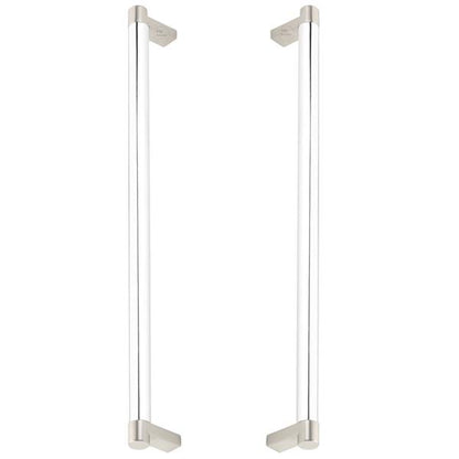 Emtek - Back to Back, Select Appliance Pull 12 Inch C-C, Rectangular Stem, Smooth Bar