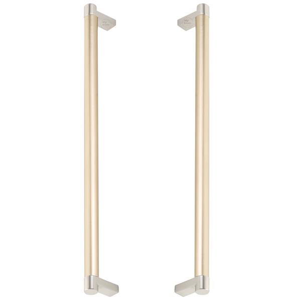 Emtek - Back to Back, Select Appliance Pull 12 Inch C-C, Rectangular Stem, Smooth Bar