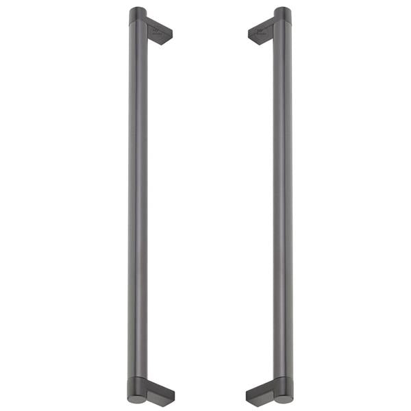 Emtek - Back to Back, Select Appliance Pull 12 Inch C-C, Rectangular Stem, Smooth Bar