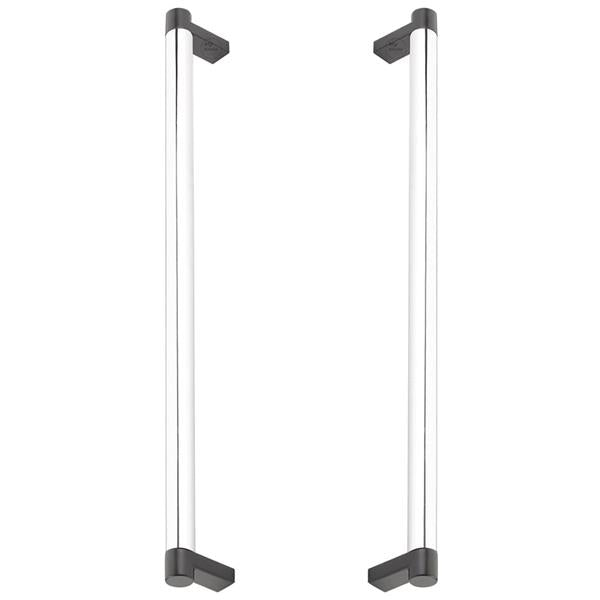 Emtek - Back to Back, Select Appliance Pull 12 Inch C-C, Rectangular Stem, Smooth Bar