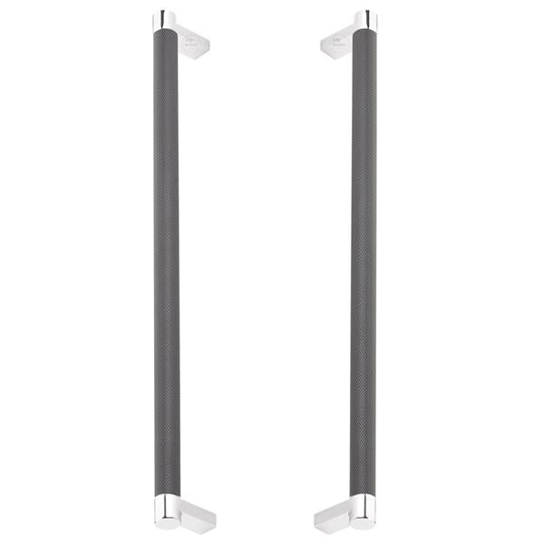 Emtek - Back to Back, Select Appliance Pull 12 Inch C-C, Rectangular Stem, Knurled Bar