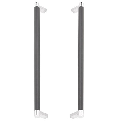 Emtek - Back to Back, Select Appliance Pull 12 Inch C-C, Rectangular Stem, Knurled Bar