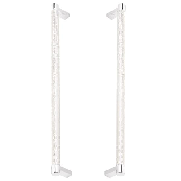 Emtek - Back to Back, Select Appliance Pull 12 Inch C-C, Rectangular Stem, Knurled Bar