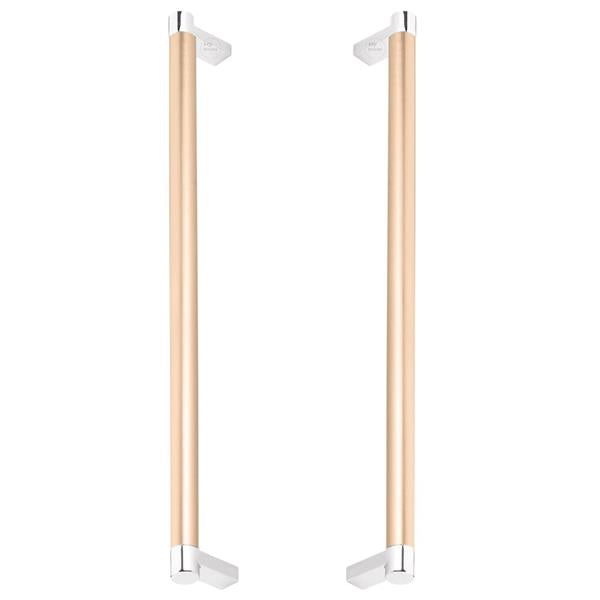 Emtek - Back to Back, Select Appliance Pull 12 Inch C-C, Rectangular Stem, Smooth Bar